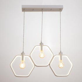 

Люстра 1605/3WT LED 45Вт 4000К+3х40Вт Е27 белый 65х40 см
