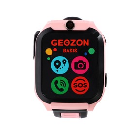

Детские смарт-часы Geozon Basis GEO-G-W08PNK, 1.44", TFT, SIM, камера, GPS, 600 мАч, розовые