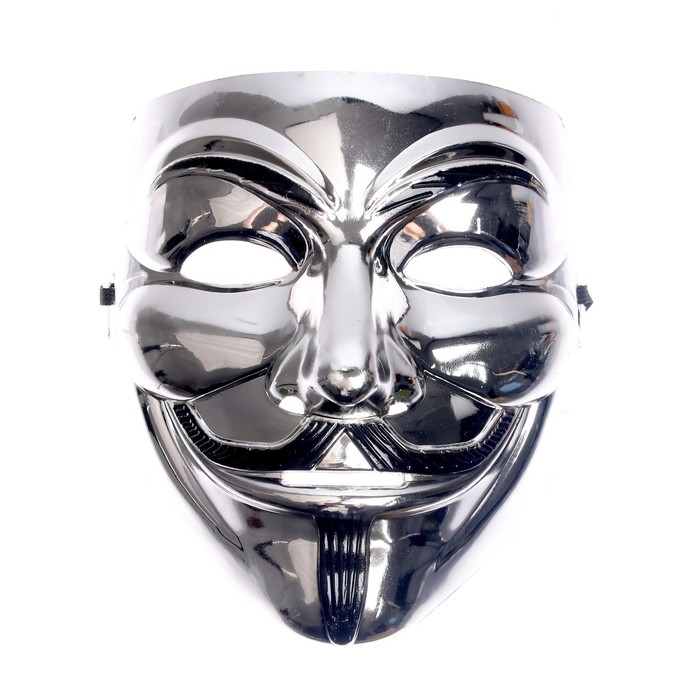 Карнавальная маска «Гай Фокс», цвет серебро