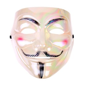 Карнавальная маска «Гай Фокс», белый перламутр Ош