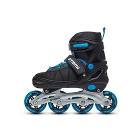 

Роликовые коньки раздвижные Atemi AIS01BM, PU72, 82A, ABEC-7, черно-синие, р. M 34-37
