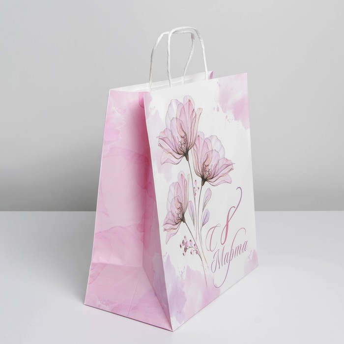 

Пакет подарочный крафт «Лавандовые сны», 28 × 32 × 15 см