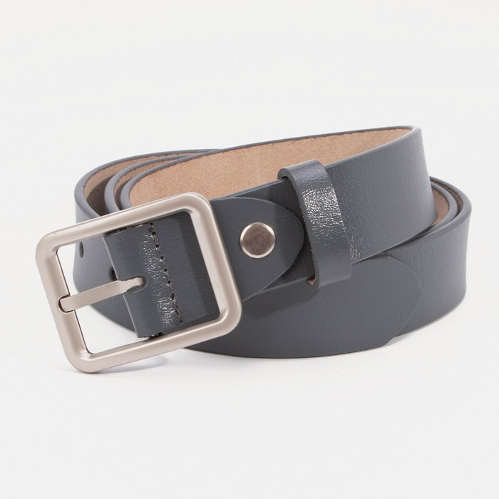 

Ремень, ширина 3 см, винт, пряжка металл, цвет серый