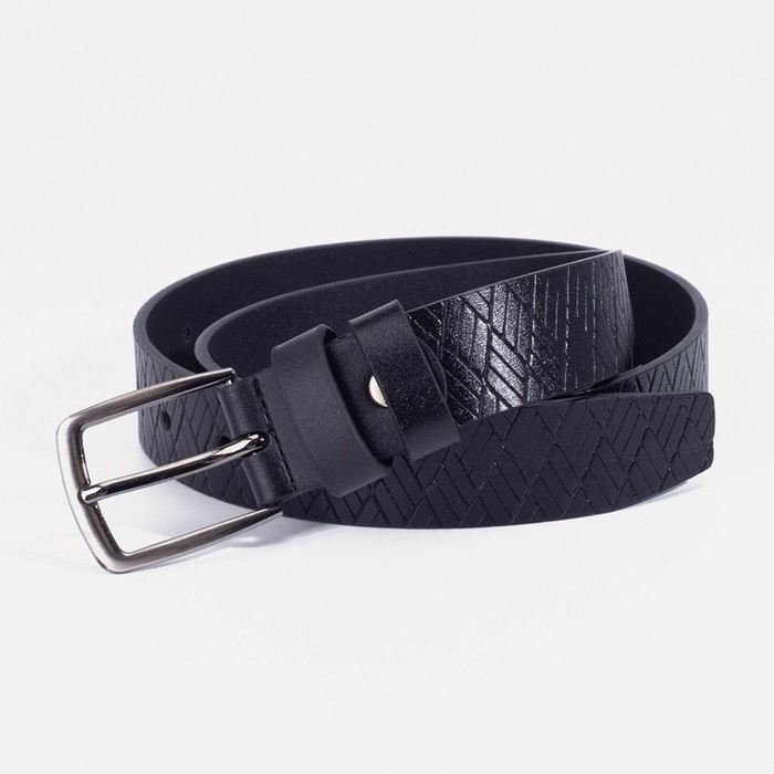 

Ремень, ширина 3 см, винт, пряжка металл, цвет чёрный