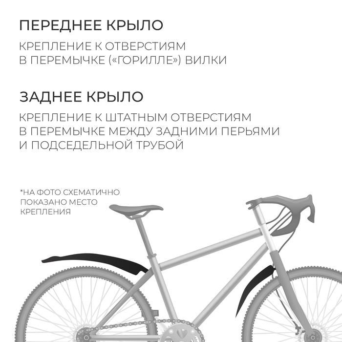 фото Набор крыльев 24-26" dream bike, цвет красный