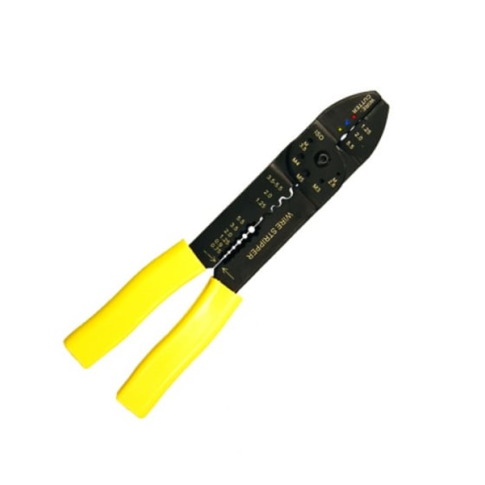 Стриппер REXANT HT-204, для обжима наконечников и зачистки проводов, 0.75-5.5 мм² стриппер для зачистки резки обжима провода и клемм king tony 6732 09
