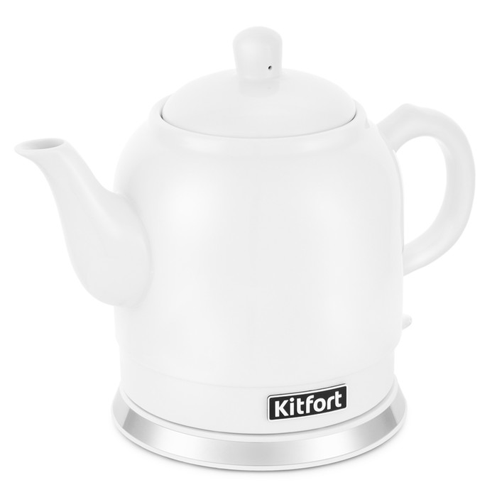 Чайник электрический Kitfort KT-691-1, керамика, 1.2 л, 1800 Вт, белый