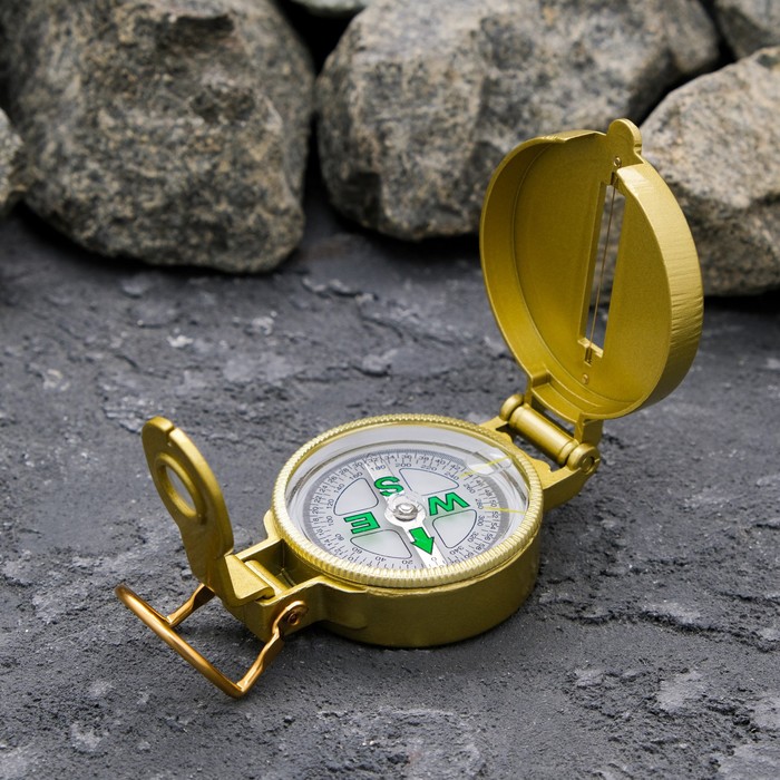 Компас жидкостный Егерь, золотой компас жидкостный наручный цвет микс