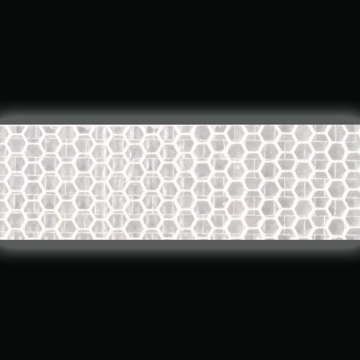 Светоотражающая лента-наклейка PVC 2,5см*1±0,1м белый АУ