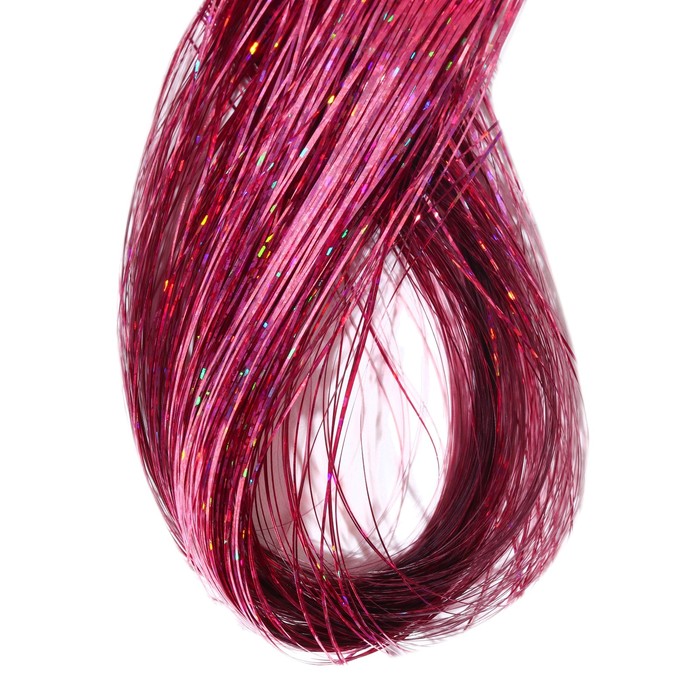 фото Прядь для волос блестящая розовая "блум", winx