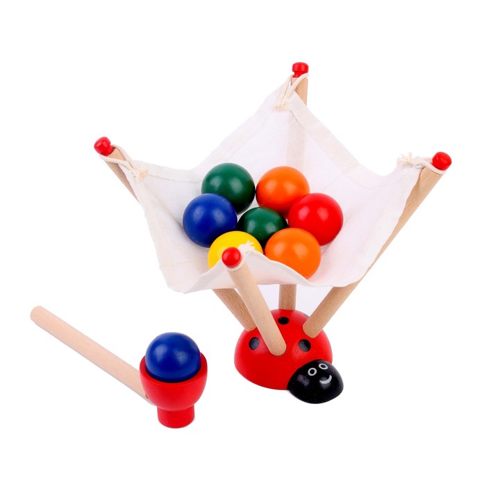 Детская развивающая игра с шариком «Божья коровка»