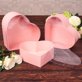 

УЦЕНКА Набор коробок 3 в 1 сердца 28*26*11/25,5*23*9,5/23*21*8 см