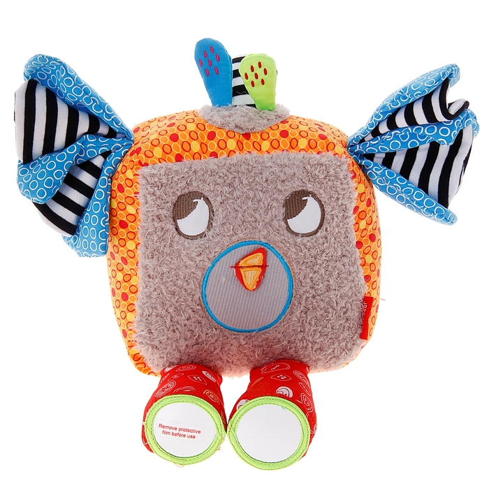 Развивающий кубик "Птичка" с погремушкой