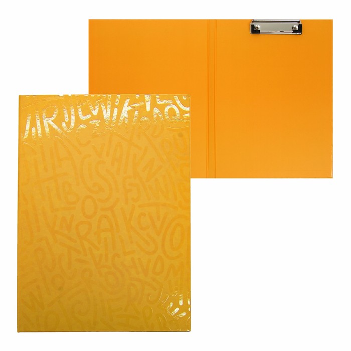 фото Папка-планшет a4 с крышкой lamark "delight time", с верхним зажимом, ламинированный картон, корешок 10 мм, манго