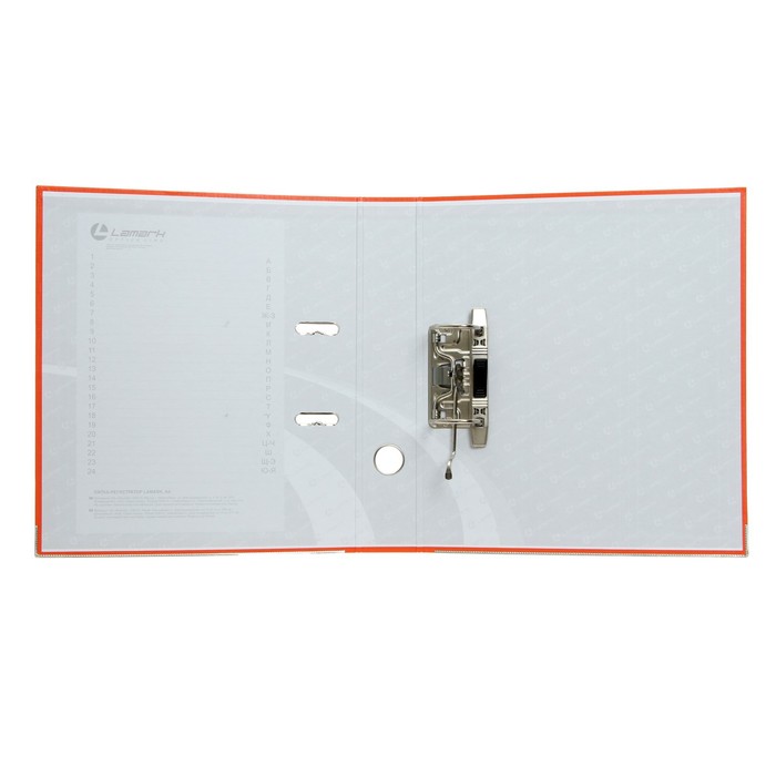 Папка-регистратор А4, 50 мм, Calligrata, полипропилен, металлическая окантовка, карман на корешок, собранная, оранжевая