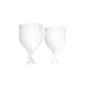 

Менструальная чаша Satisfyer Feel Secure, 2 шт в наборе, силикон, прозрачная