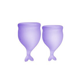 

Менструальная чаша Satisfyer Feel Secure, 2 шт в наборе, силикон, цвет фиолетовый