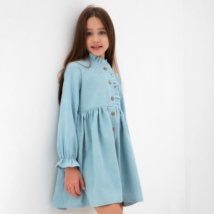 платье для девочки цвет голубой рост 110 Платье для девочки MINAKU, цвет голубой, рост 110 см
