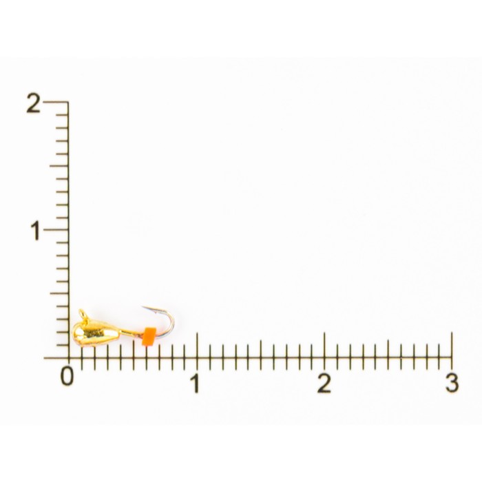 Мормышка вольфрамовая Капля с ушком d2,0, золото (5 шт) DS Fishing