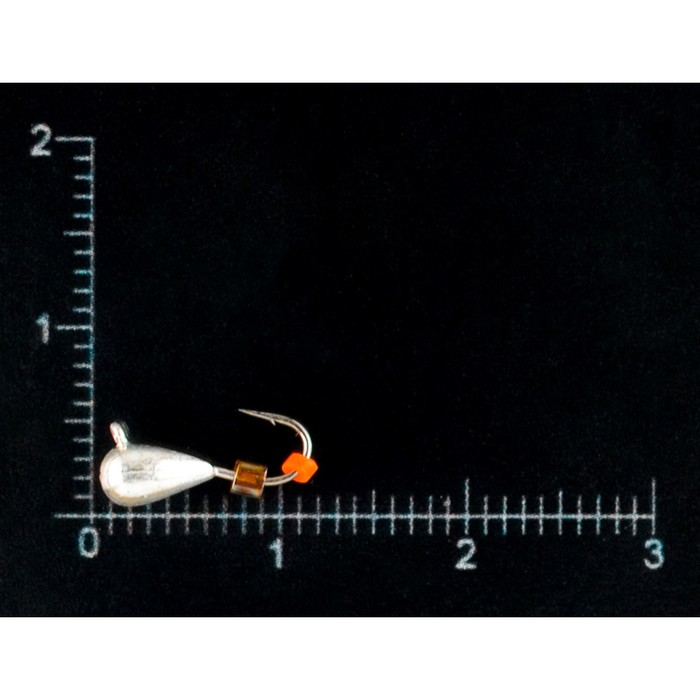 Мормышка вольфрамовая Капля с ушком d3,0, серебро (5 шт) DS Fishing