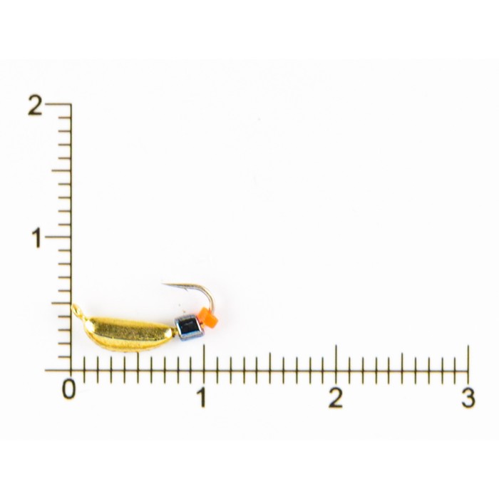 Мормышка вольфрамовая Банан Рижский d2,5, золото (5 шт) DS Fishing