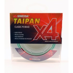 

Шнур плетеный SIWEIDA"TAIPAN CLASSIC PE BRAID X4" 0,14мм135м(#0.8, 16lb, 7,20кг,light-green) 76381