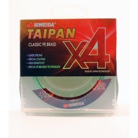 

Шнур плетеный SIWEIDA"TAIPAN CLASSIC PE BRAID X4"0,18мм135м(#1.2, 23lb, 10,45кг,light-green) 76381