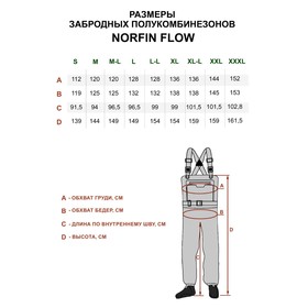 

Полукомбинезон забродный Norfin FLOW 03 р.M-L