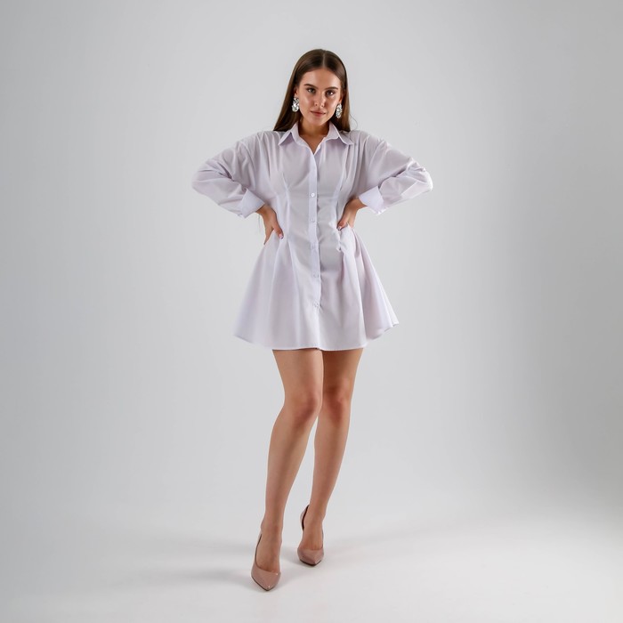 фото Платье-рубашка sl, 40, белый sl russian brand