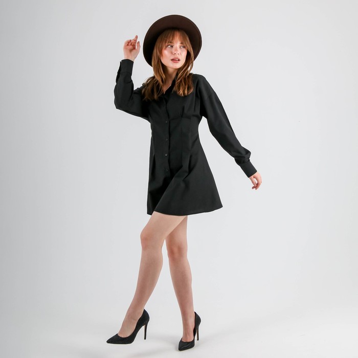 фото Платье-рубашка sl, 44, чёрный sl russian brand