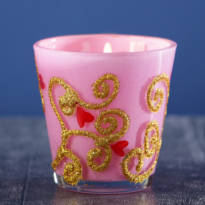 Подсвечник "Завиток с сердечками"