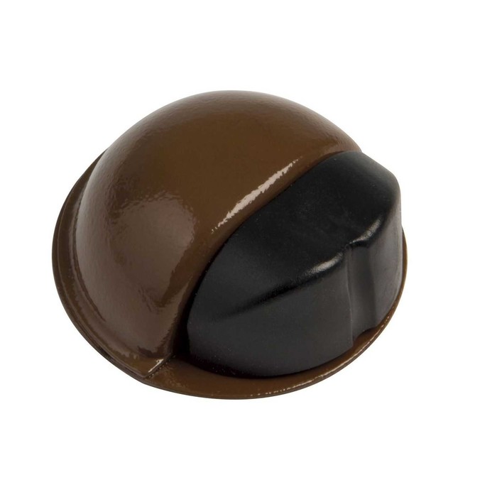 Стопор на клеевой основе с резинкой, 50 × 50 × 22 мм, сталь, цвет коричневый / чёрный