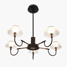

Люстра 1695/5 LED 120Вт 3000-6000К черно-золотой 80х80х57 см