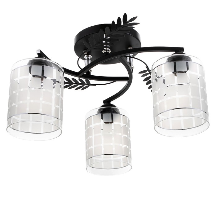 

Люстра 1696/3 E27 40Вт черный 43х43х26,5 см