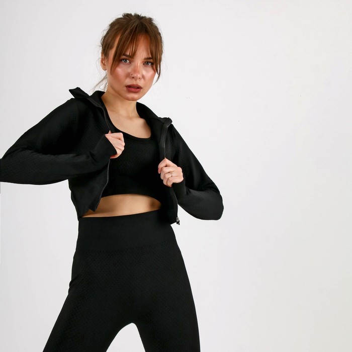 

Рашгард женский спортивный ананас, цвет черный, SL Russian Brand, р-р S
