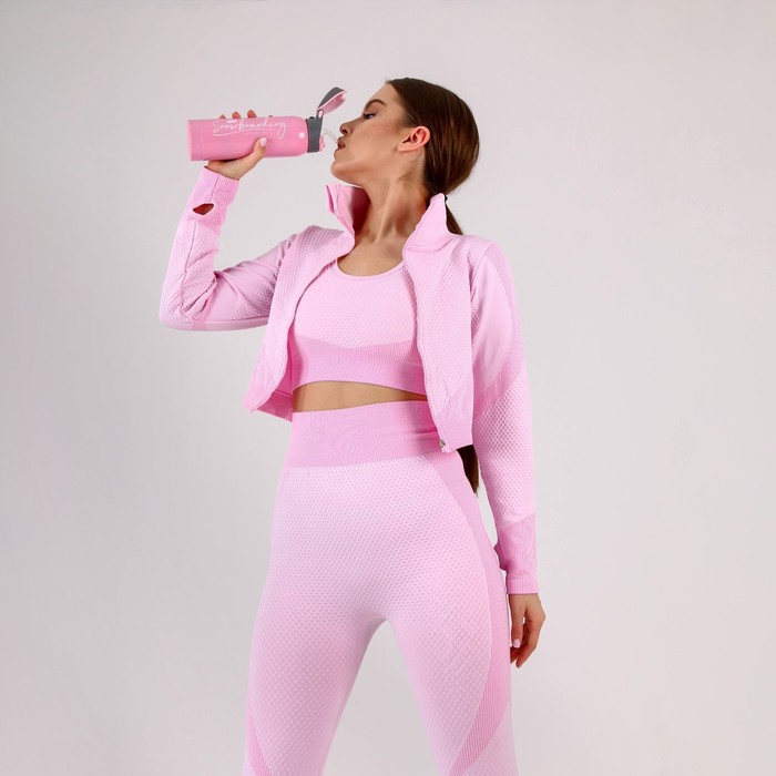 фото Топ женский спортивный ананас, цвет розовый, sl russian brand, р-р l