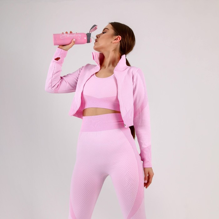 

Рашгард женский спортивный ананас, цвет розовый, SL Russian Brand, р-р S
