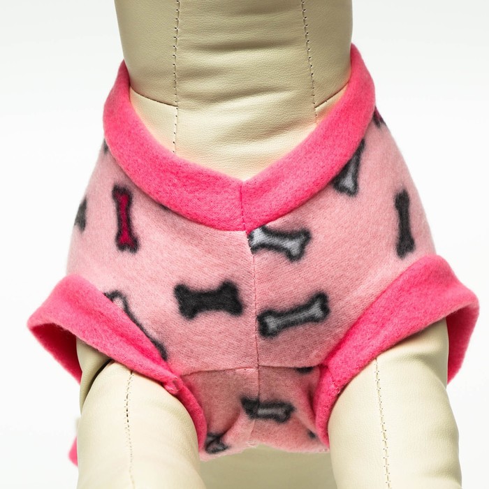 Толстовка с юбочкой "Косточки", размер XL (ДС 40, ОШ 40, ОГ 50 см), розовая