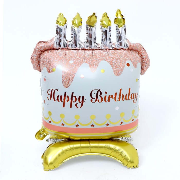 Шар фольгированный 34 «Торт на подставке» шар фольгированный 43 торт со свечой