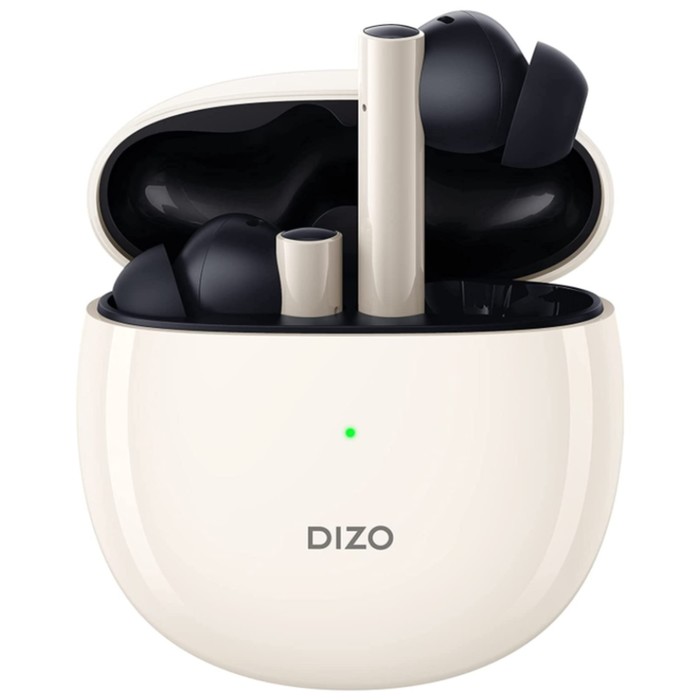 Наушники Dizo Gopods Creme, беспроводные, вакуумные, микрофон, BT 5.0, шумоподавление, белые