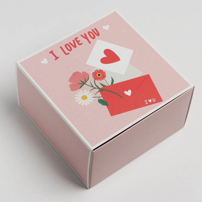 Коробка складная «Любовь», 14 × 14 × 8 см