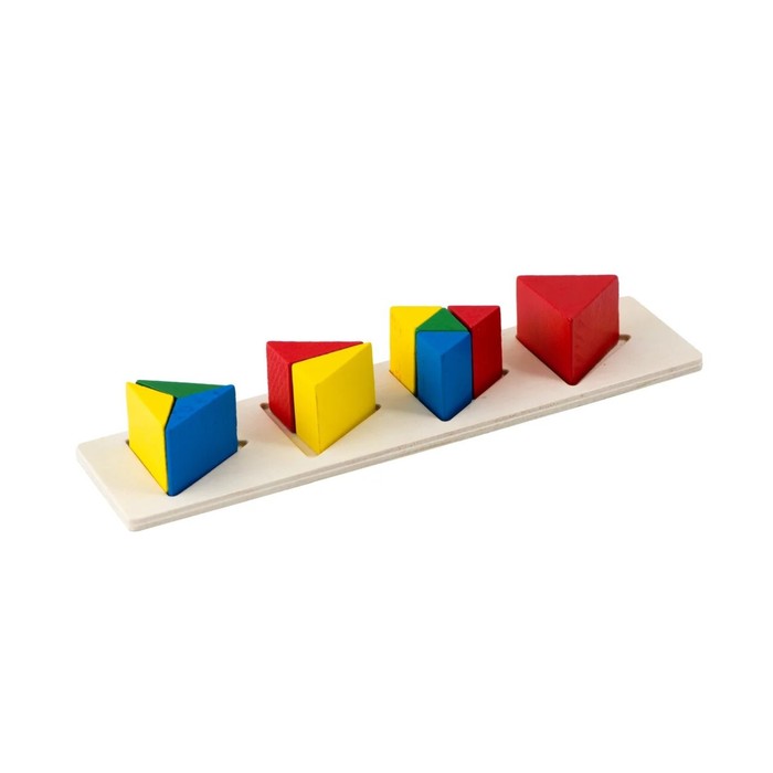 Деревянная головоломка «Дроби треугольные» головоломка петли деревянная 7 элементов