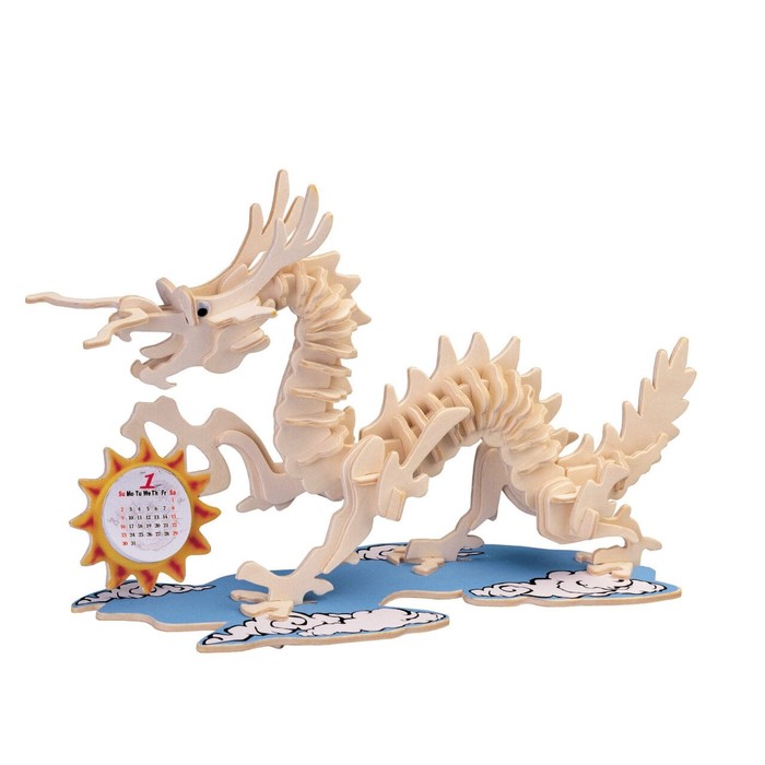 цена 3D-модель сборная деревянная Чудо-Дерево «Календарь - Дракон»