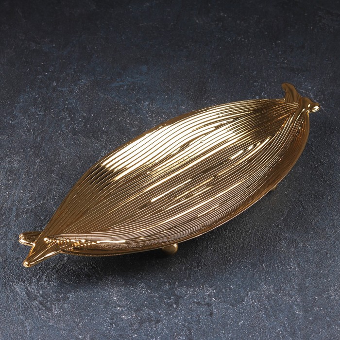 

Блюдо сервировочное «Бамбук», 34×14×2,2 см, цвет золотой