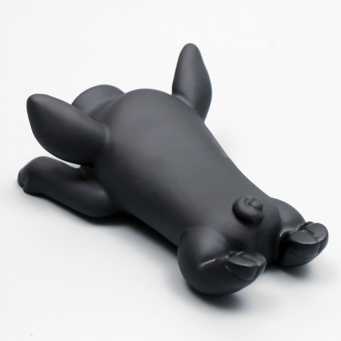 Игрушка пищащая "Буженина" для собак, 13 см, чёрная
