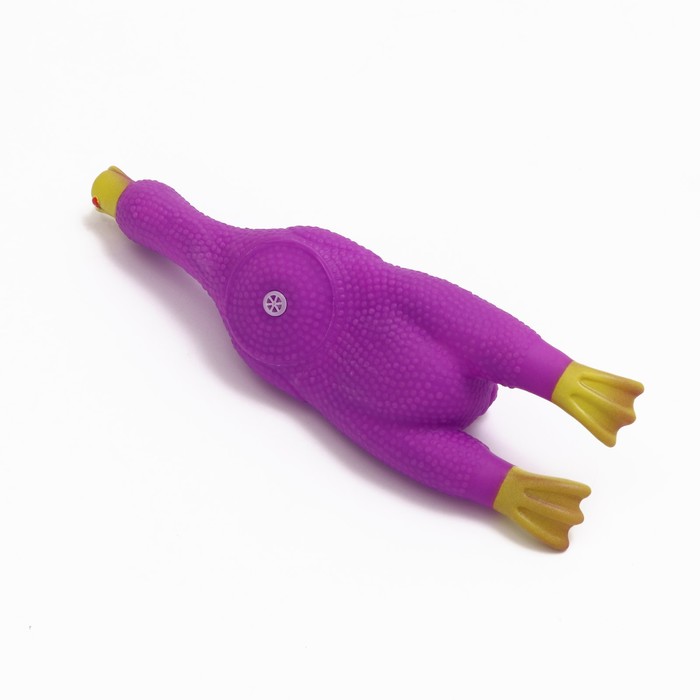 Игрушка пищащая "Летящая утка" для собак, 24 x 7 см, фиолетовая