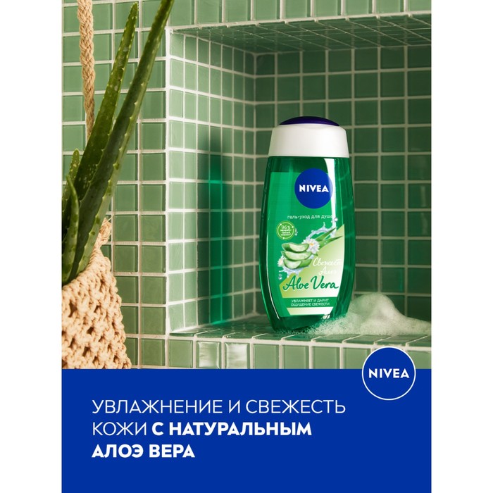 фото Гель-уход для душа nivea «свежесть алоэ», 250 мл