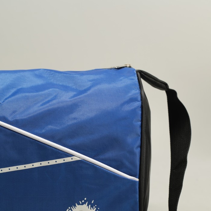 Спортивная сумка "Футбол" 1 отдел, длинный ремень, цвет синий