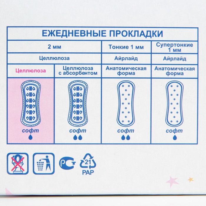 Прокладки ежедневные «Mis» целлюлоза Soft 40 шт/уп