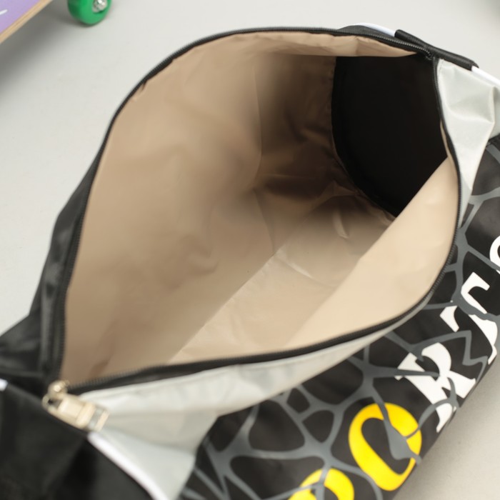 Спортивная сумка "Спорт" 1 отдел, длинный ремень, цвет черный